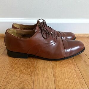 Stacy Adams Dress Shoes Mens 12 M Brown Leather Cap Toe Oxfords Formal Business